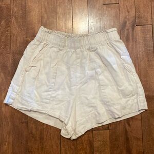 Abercrombie high waist linen shorts